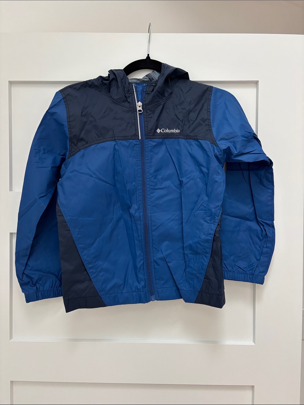 Columbia Two-Tone Blue Hooded Windbreaker
